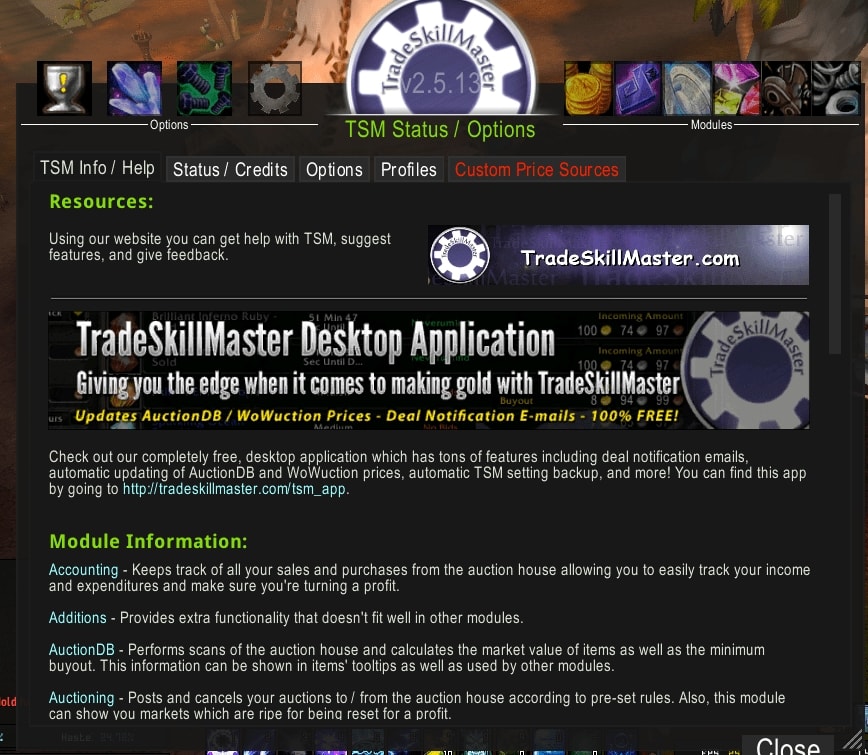 TradeSkillMaster для WoW 7.3.5